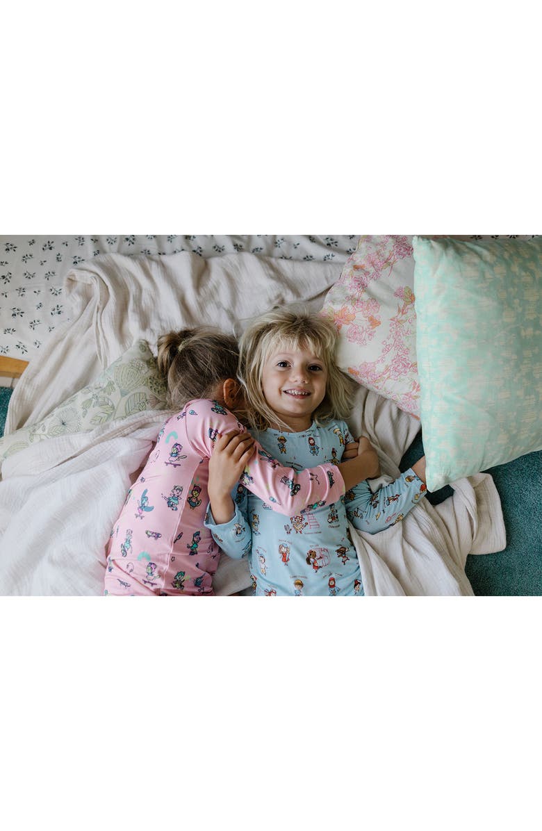 Bellabu Bear Kids' Goodnight World Convertible One-Piece Pajamas, Alternate, color, 
