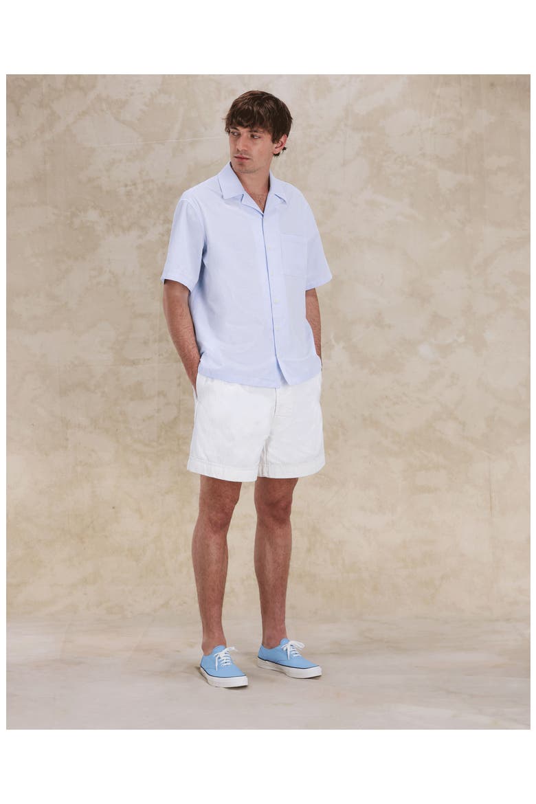 Bedford Herringbone Cotton Bermuda, Alternate, color, WHITE