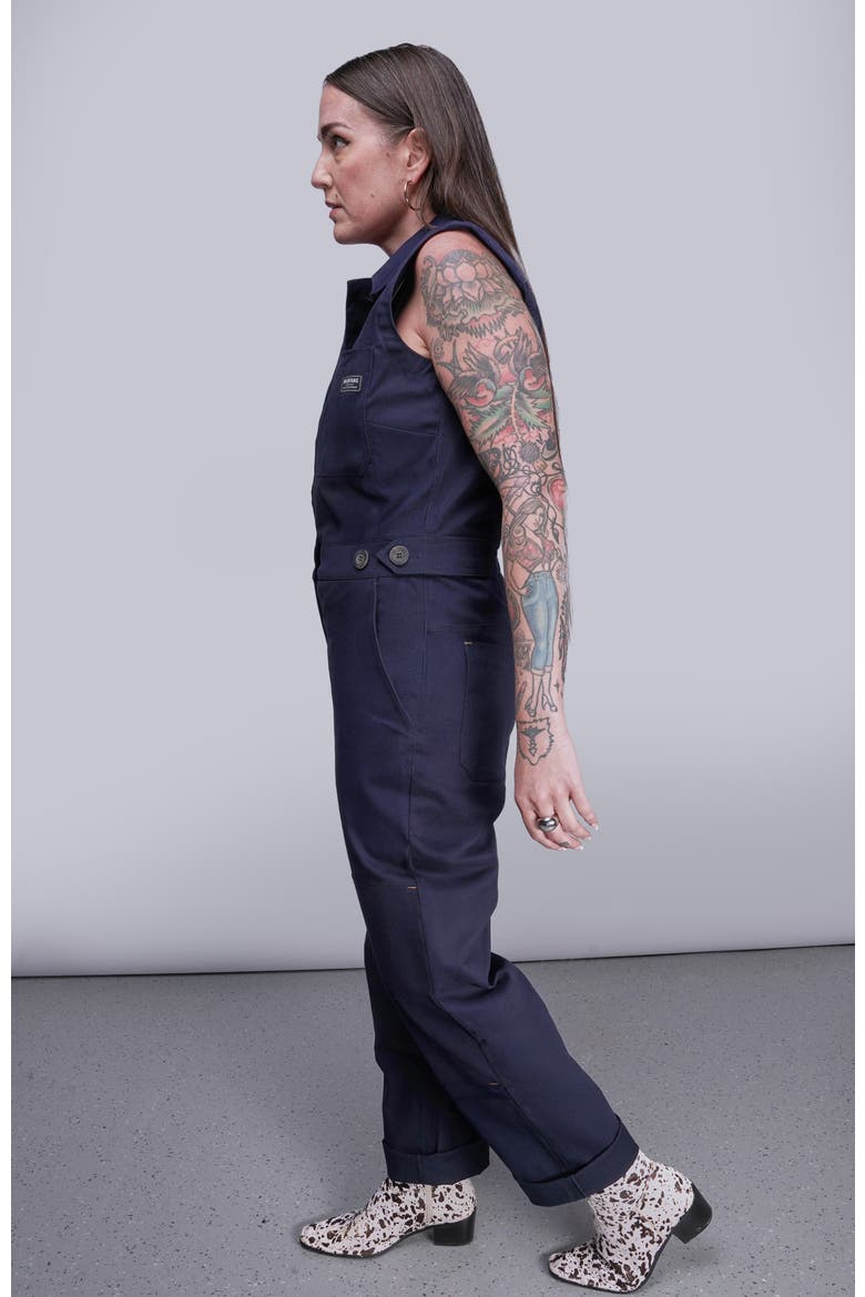 The Essential Sleeveless High Waisted Coverall, Alternate, color, NAVY