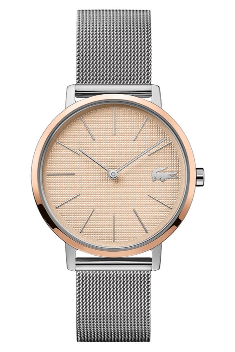 Moon Mesh Strap Watch, 35mm, Main, color, PINK