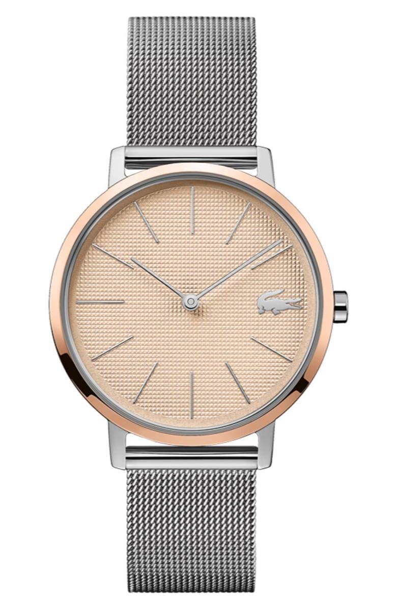 Lacoste Moon Mesh Strap Watch, 35mm, Main, color, 