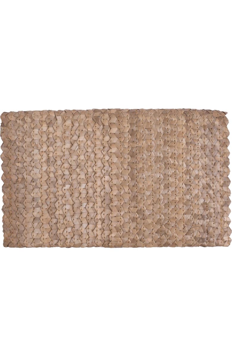 Jelavu Coco Seashell Trim Raffia Clutch, Alternate, color, Natural