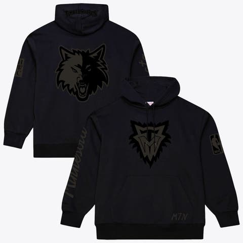 Men's Mitchell & Ness  Black Minnesota Timberwolves Phantom Fleece Hoodie