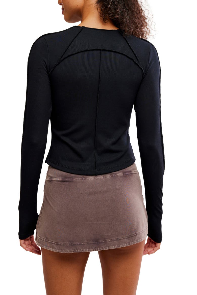 Love Club Rib Crop Top, Alternate, color, BLACK