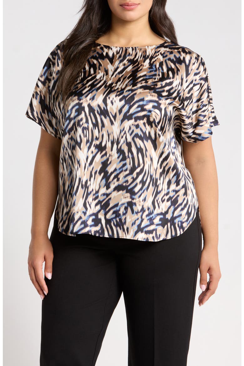 Print Bateau Neck Top, Main, color, DUTCH BLUE MULTI