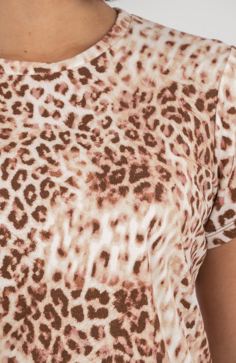 KUT from the Kloth Remington Leopard Print T-Shirt, Alternate, color, Cocao/ Taupe