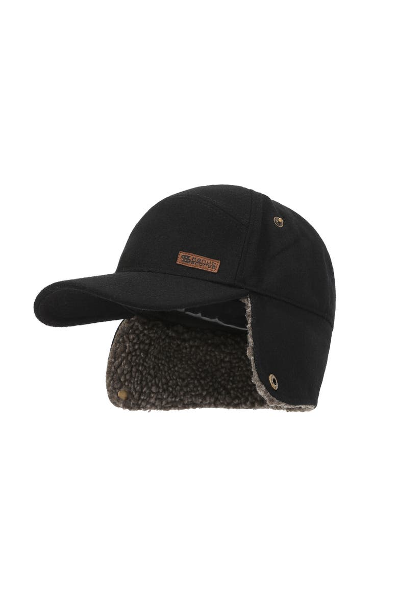 Kanut Sports York Men's Berber Earflap Cap, Alternate, color, Black
