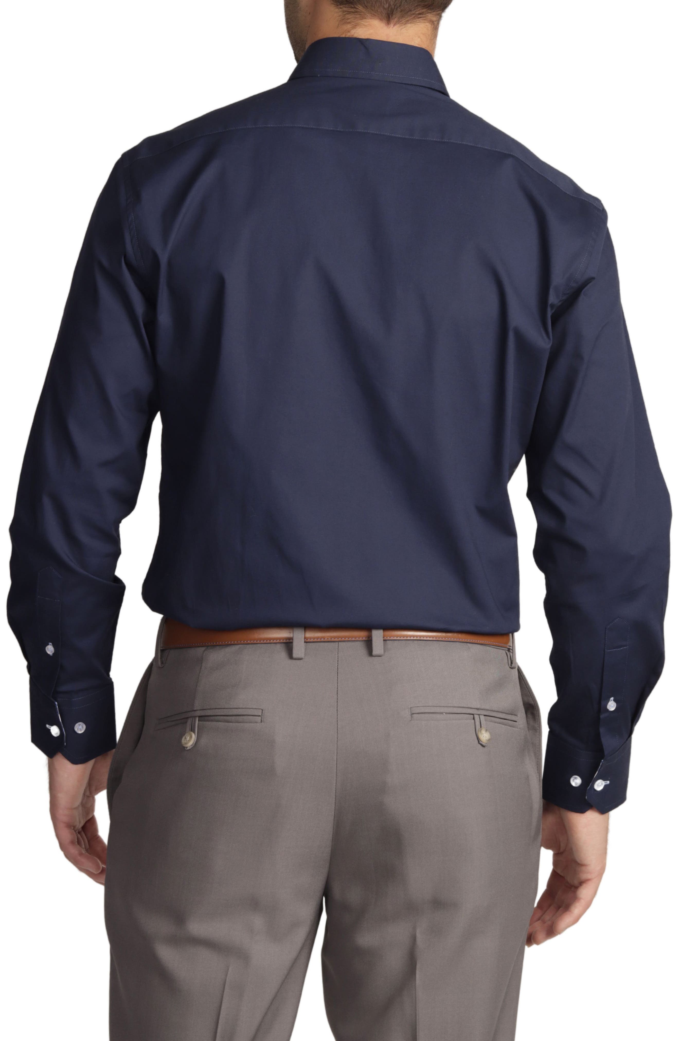 Solid Stretch Cotton Long Sleeve Shirt - image 2
