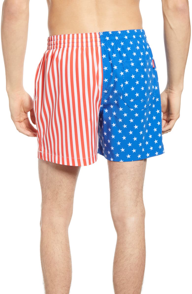 Chubbies American Man Print Swim Trunks, Alternate, color, 