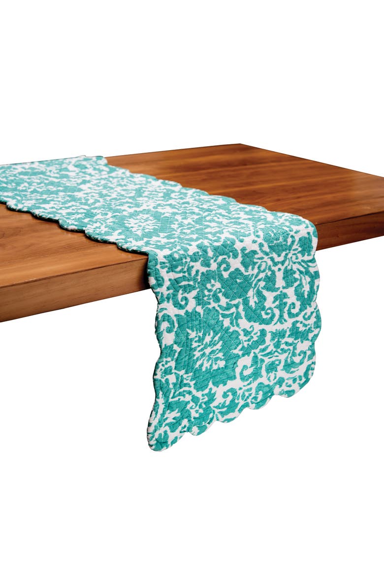 Madison Aqua Table Runner 14" x 51", Alternate, color, Blue