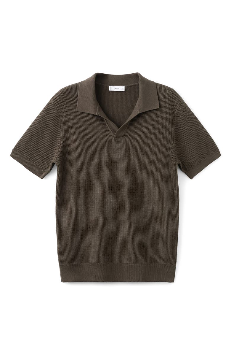 MANGO Cotton Piqué Polo, Alternate, color, Chocolate