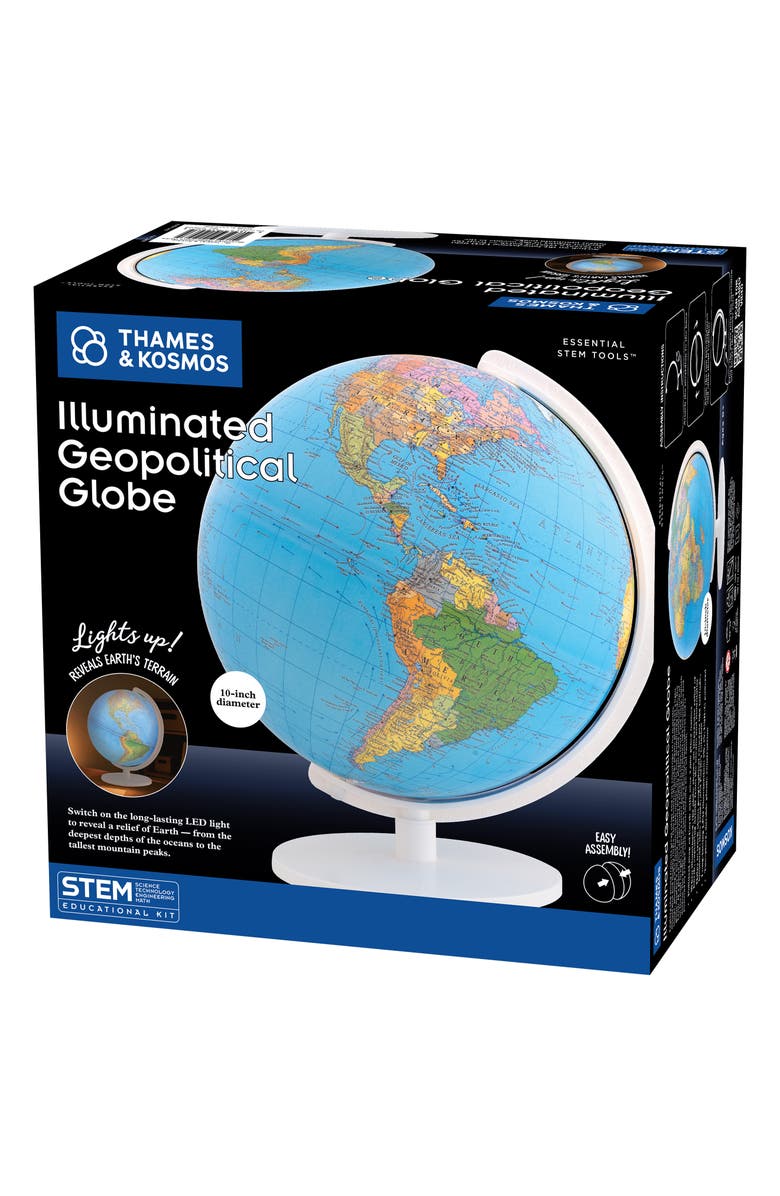 Thames & Kosmos Illuminated Geopolitical Globe, Alternate, color, Multicolored