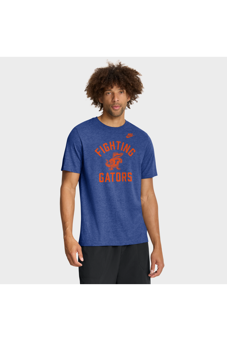 Men's Nike Heather Royal Florida Gators Legacy Mantra Tri-Blend T-Shirt, Main, color, Heather Royal