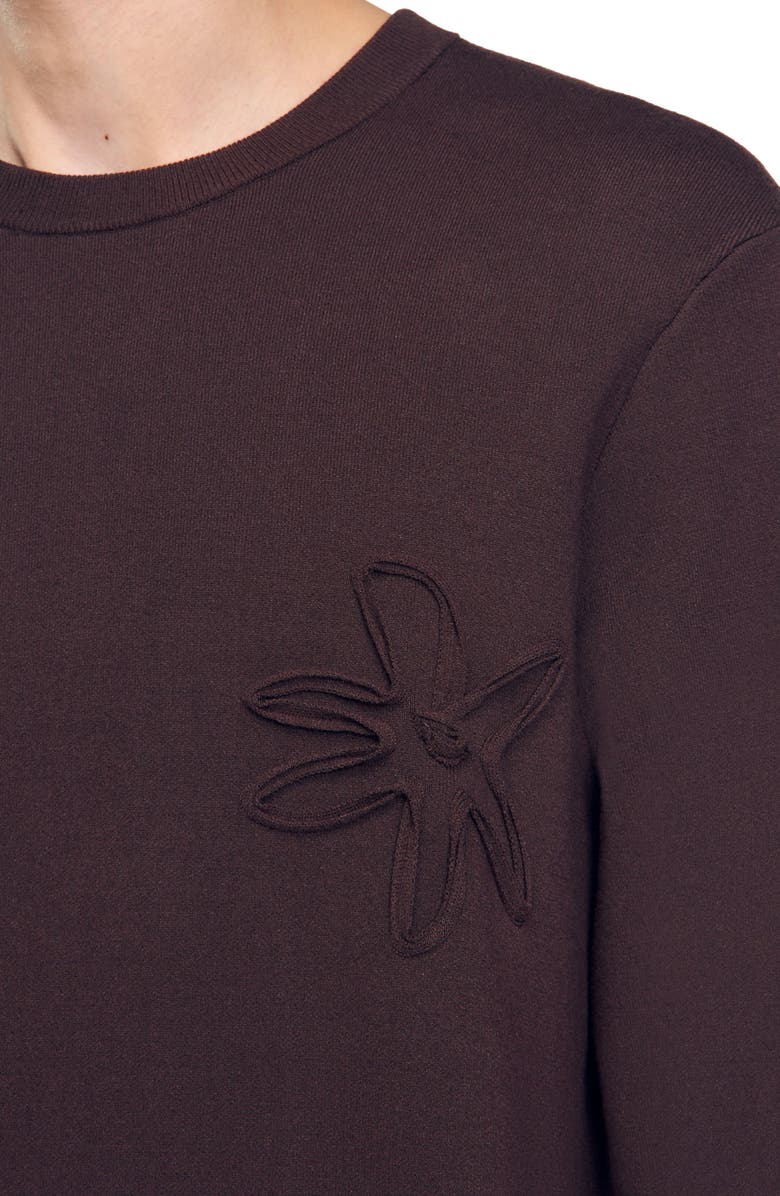 SANDRO Floral sweatshirt, Alternate, color, 