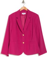 Calvin Klein Notch Lapel Two Button Blazer