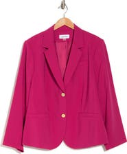 Calvin Klein Notch Lapel Two Button Blazer