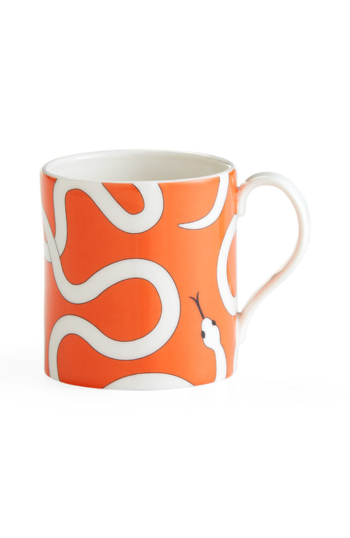 Jonathan Adler Eden Mug Set In Poppy Orange