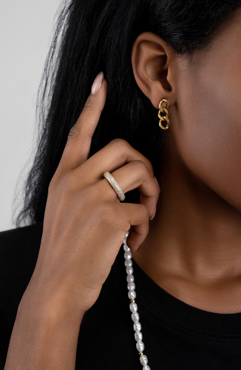 Adornia CZ Eternity Band Ring, Alternate, color, Gold