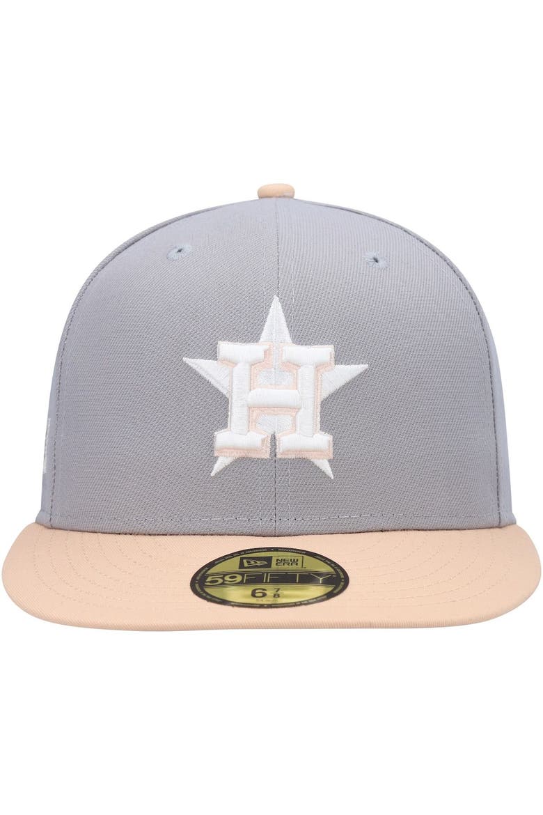 Men's New Era Gray/Peach Houston Astros 2004 MLB All-Star Game Purple Undervisor 59FIFTY Fitted Hat, Alternate, color, Gray