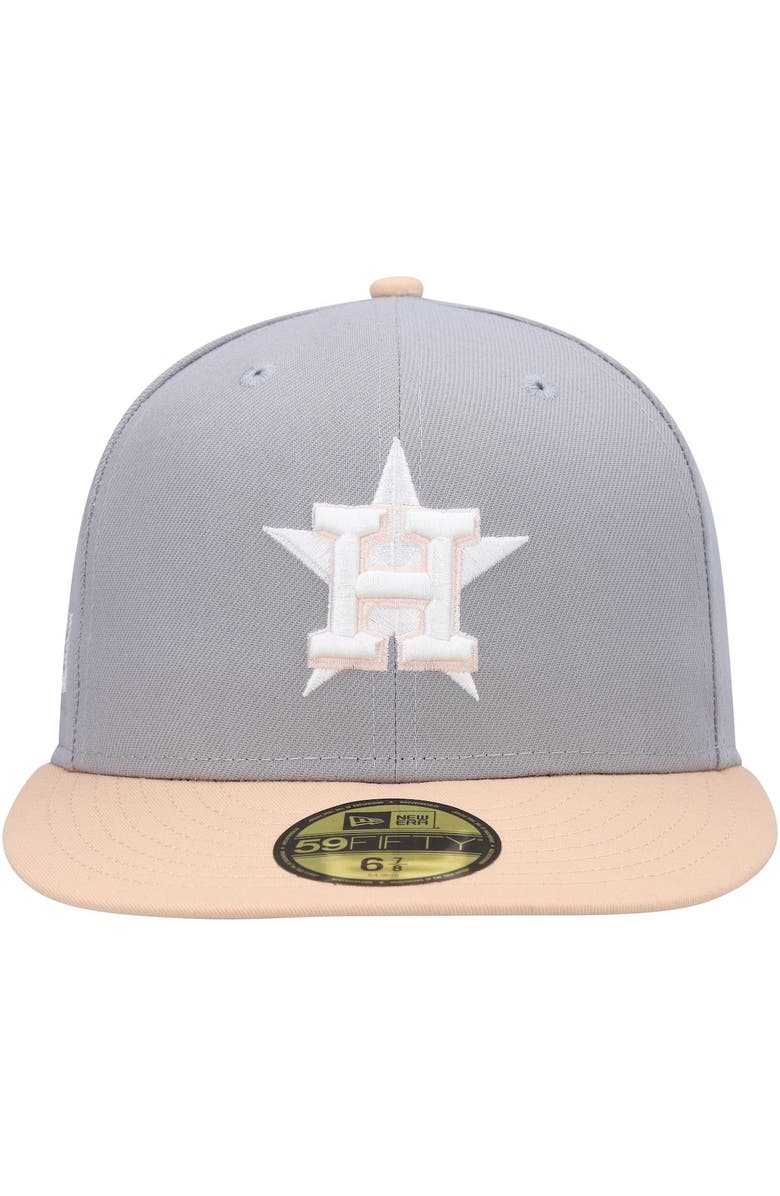 New Era Men's New Era Gray/Peach Houston Astros 2004 MLB All-Star Game Purple Undervisor 59FIFTY Fitted Hat, Alternate, color, 
