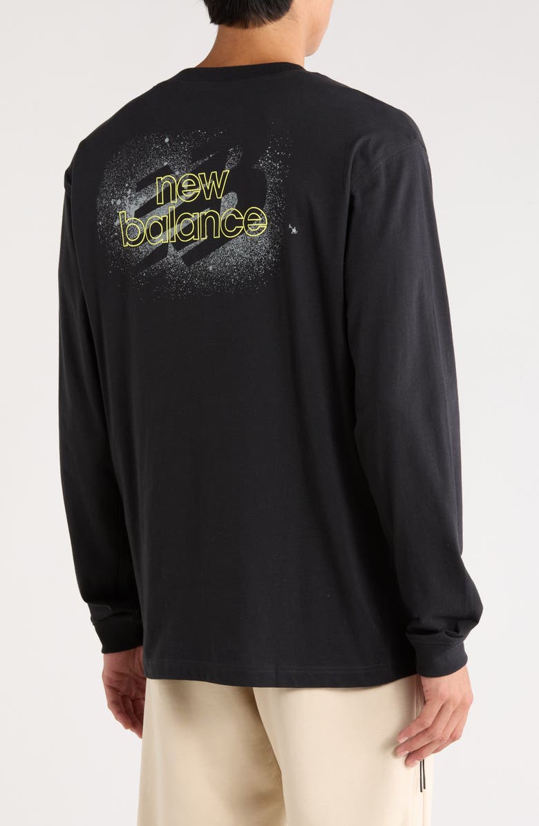 New Balance Spray Paint Cotton Graphic T-Shirt, Alternate, color, Black