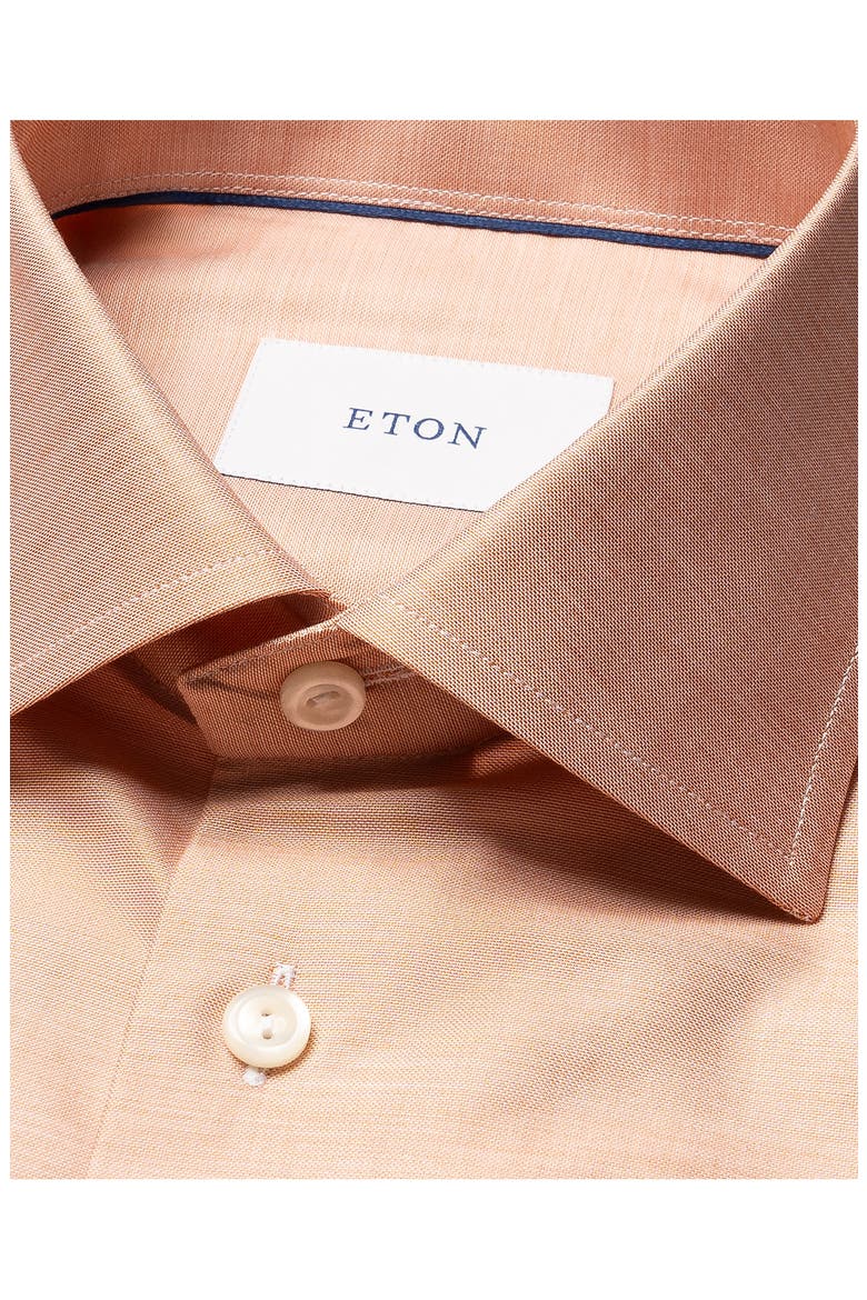 Slim Fit End-on-End Cotton Shirt, Alternate, color, MEDIUM ORANGE