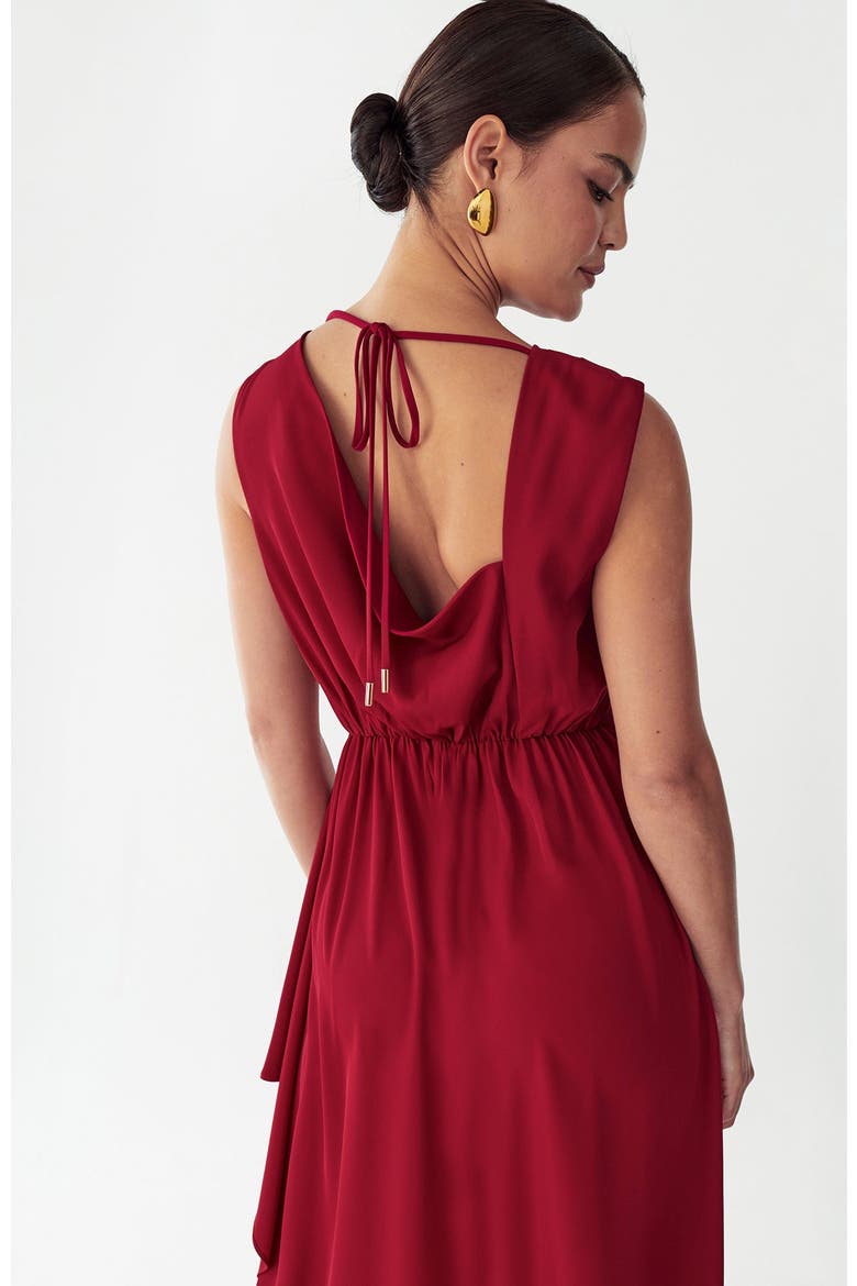 Giselle Midi Dress, Alternate, color, Burgundy
