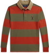 Polo Ralph Lauren Kids' Polo Bear Cotton Rugby Shirt