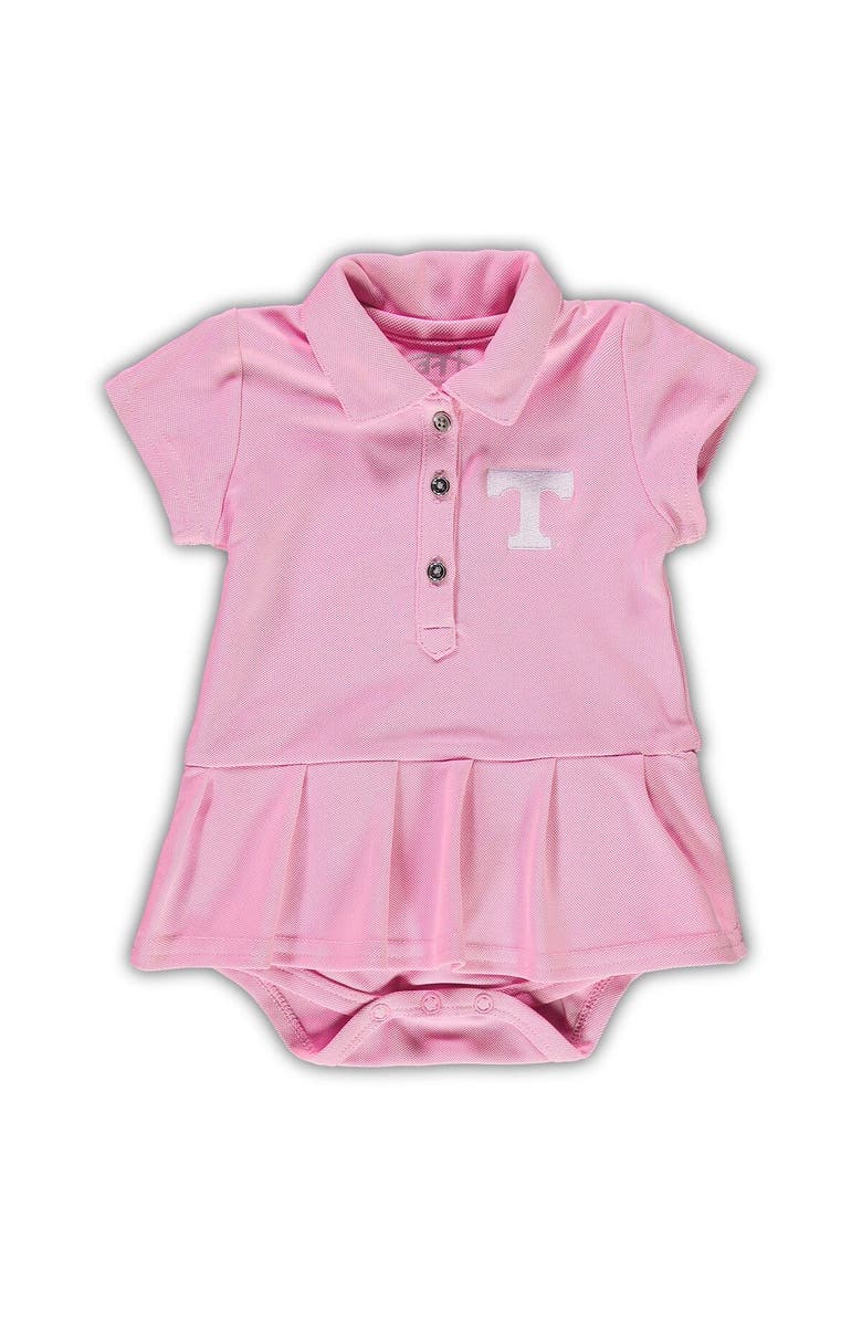 GARB Girls Infant Garb Pink Tennessee Volunteers Caroline Cap Sleeve Polo Bodysuit, Alternate, color, 