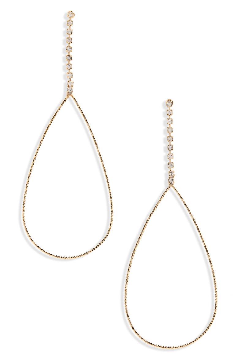 Hammered Teardrop Earrings, Main, color, GOLD