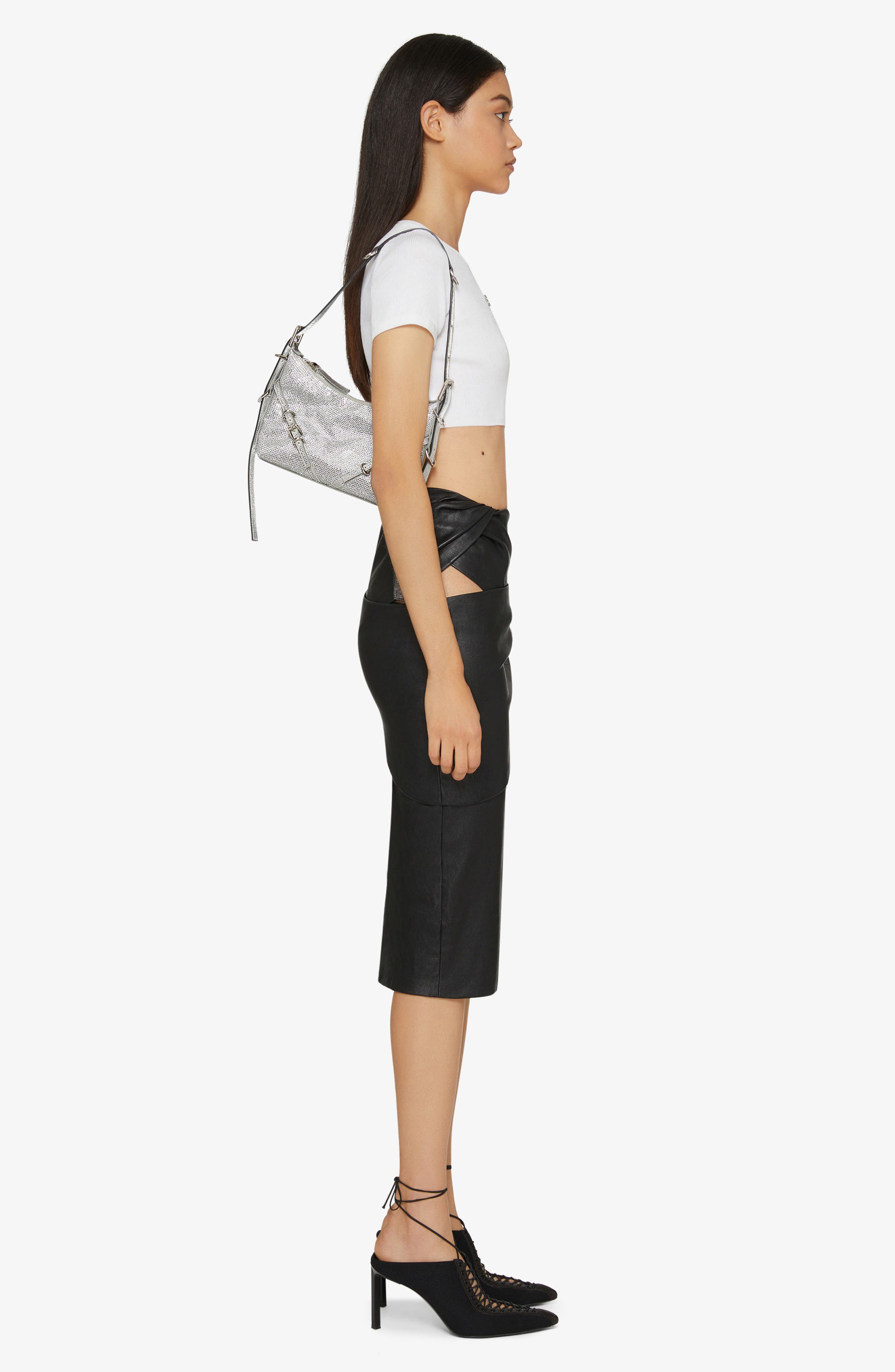 Givenchy Mini Voyou Crystal Embellished Silk Hobo, Alternate, color, 