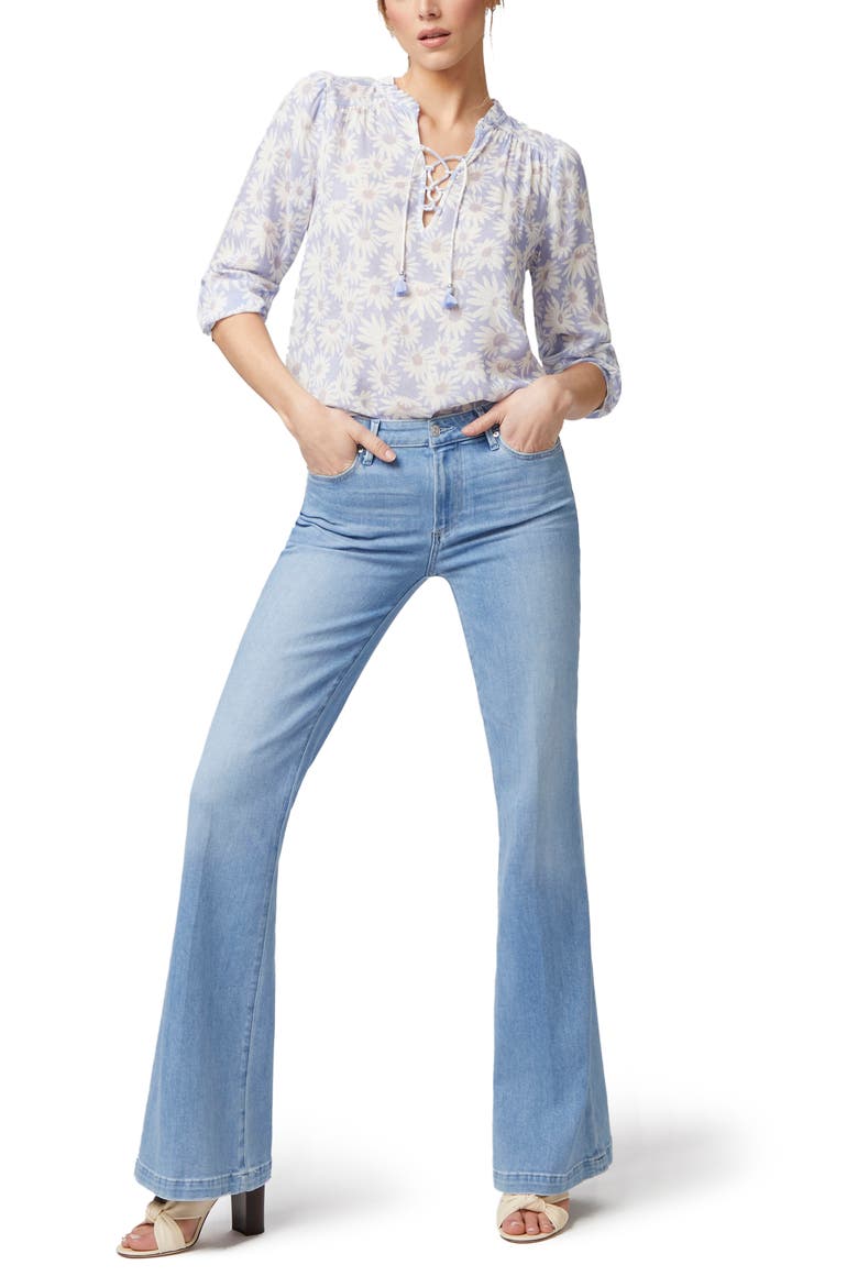 Sharene Lace-Up Top, Alternate, color, PERIWINKLE MULTI