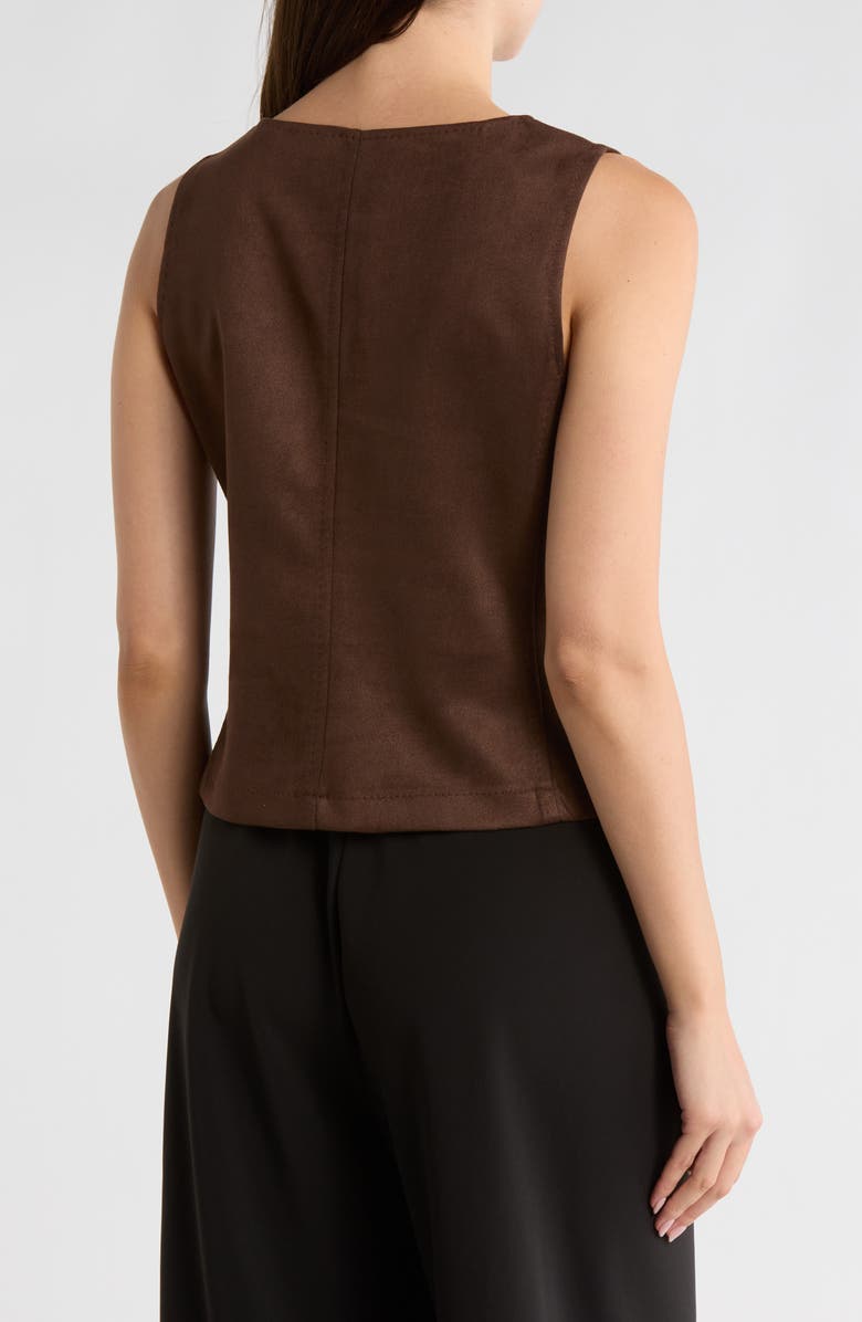 MAX STUDIO Sleeveless Faux Suede Top, Alternate, color, Sequoia
