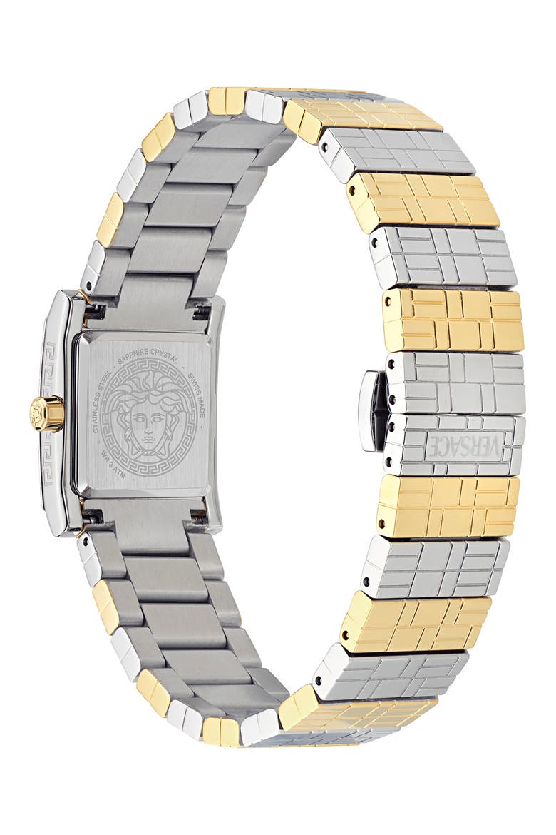 Mosaic Diamond Bracelet Watch, 22mm, Alternate, color, TWO TONE