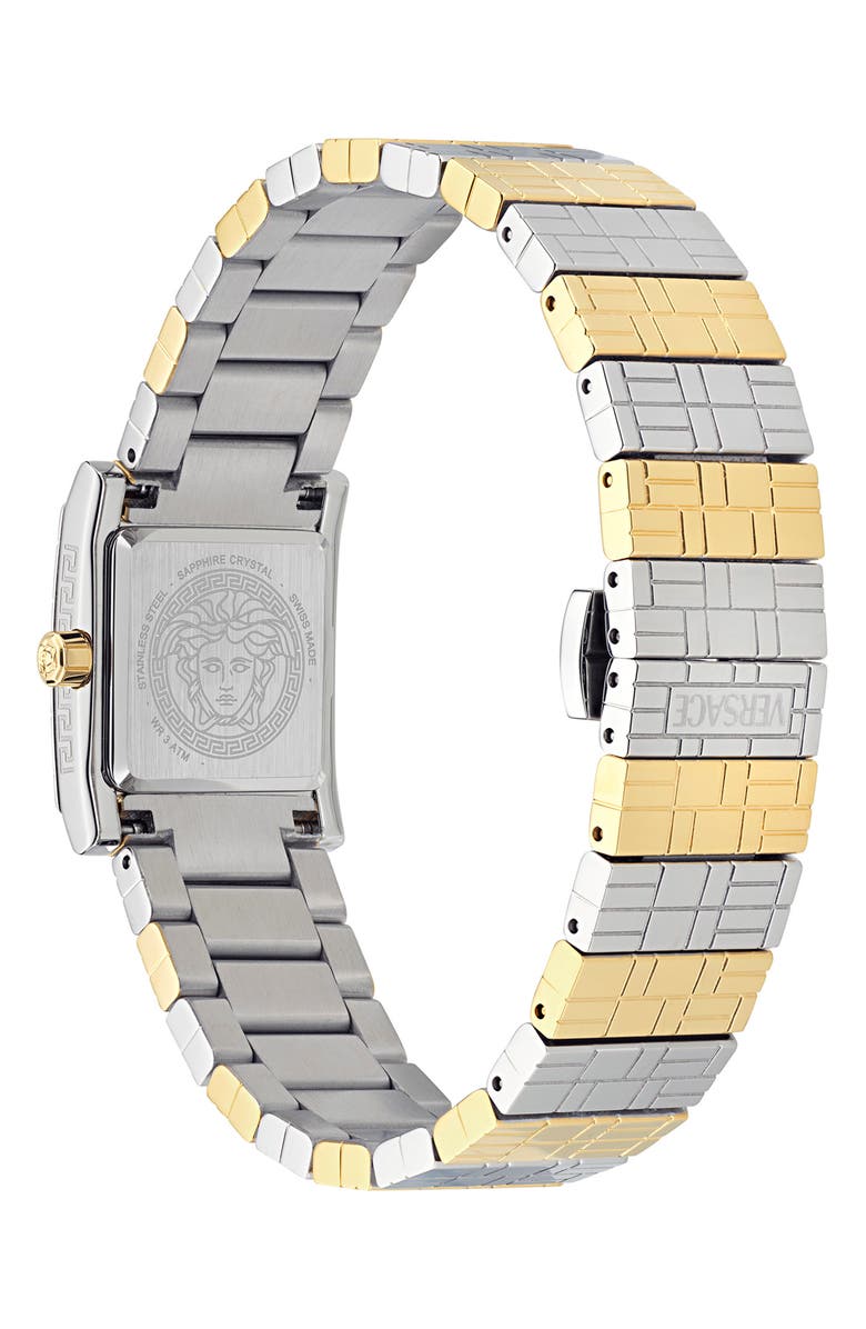 Versace Mosaic Diamond Bracelet Watch, 22mm, Alternate, color,
