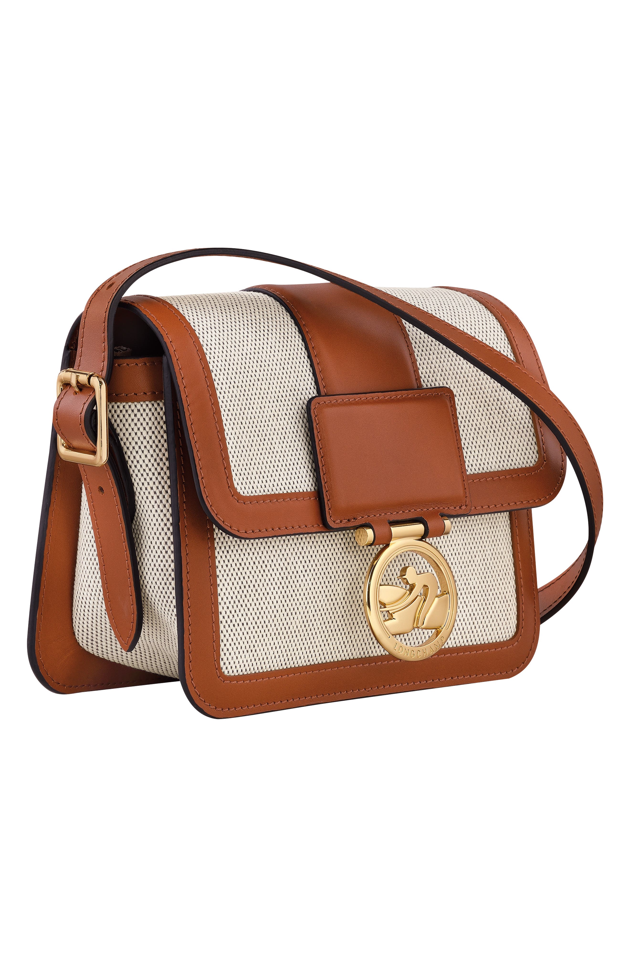 Longchamp Small Boxtrot Canvas & Leather Crossbody Bag, Alternate, color, 