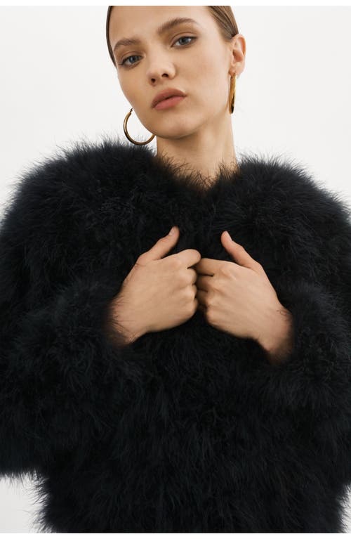 Lamarque Deora | Feather Jacket In Black