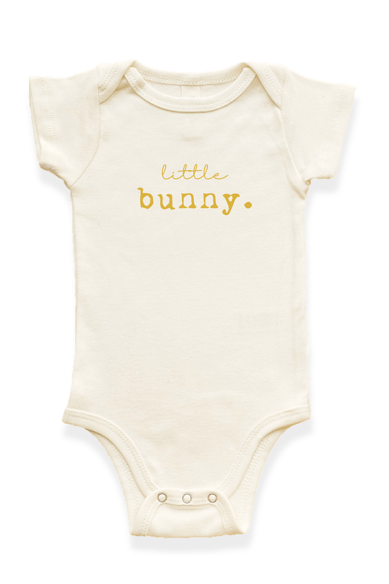 Little Bunny Organic Baby Bodysuit, Main, color, Natural