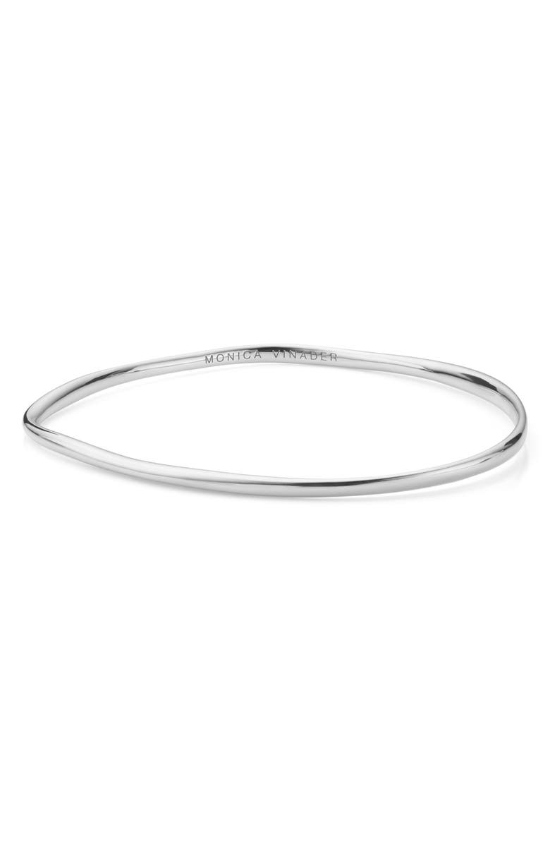 Monica Vinader Nura Reef Bangle, Main, color, Silver