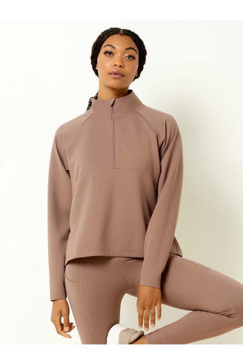 Performance 1/4 Zip Pullover, Main, color, Twilight Mauve
