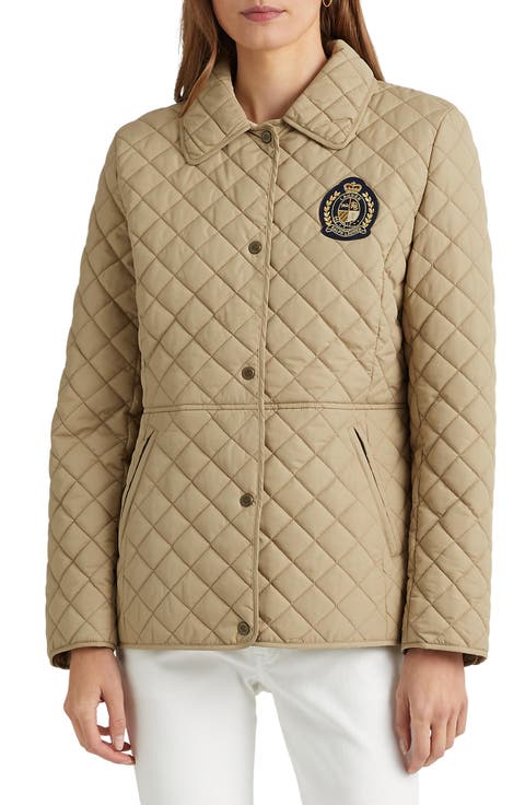 Crest Patch Quilted Jacket