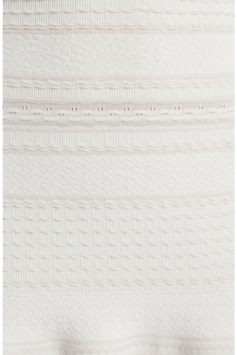 Alexander McQueen Flutter Hem Jacquard Sweater Dress, Alternate, color, IVORY
