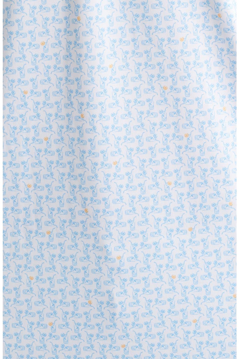 Minty Cocktail Print Performance Jersey Polo, Alternate, color, MALIBLU