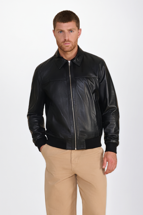 Mason Leather Bomber Jacket