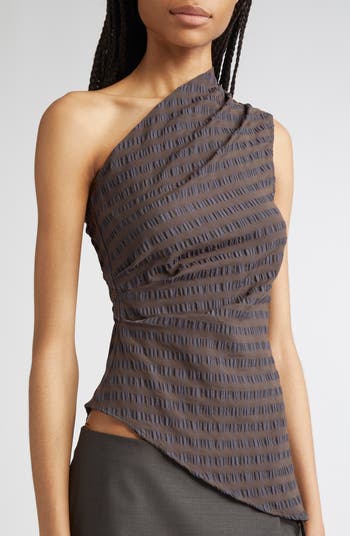 トップス paloma wool giro tops SUCH TOP-Greyishblue sleeveless cupro top with a draped