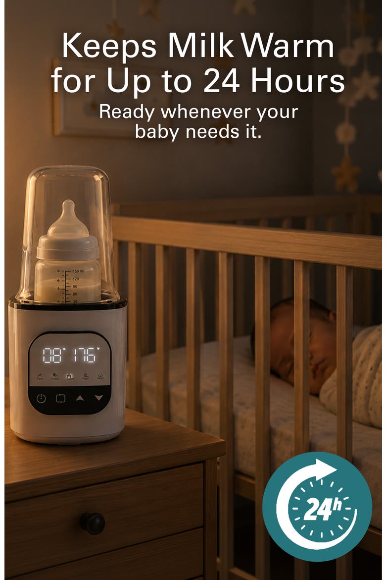 Baby Bottle Warmer and Sterilizer, with Fast Temperature Control, Alternate, color, White
