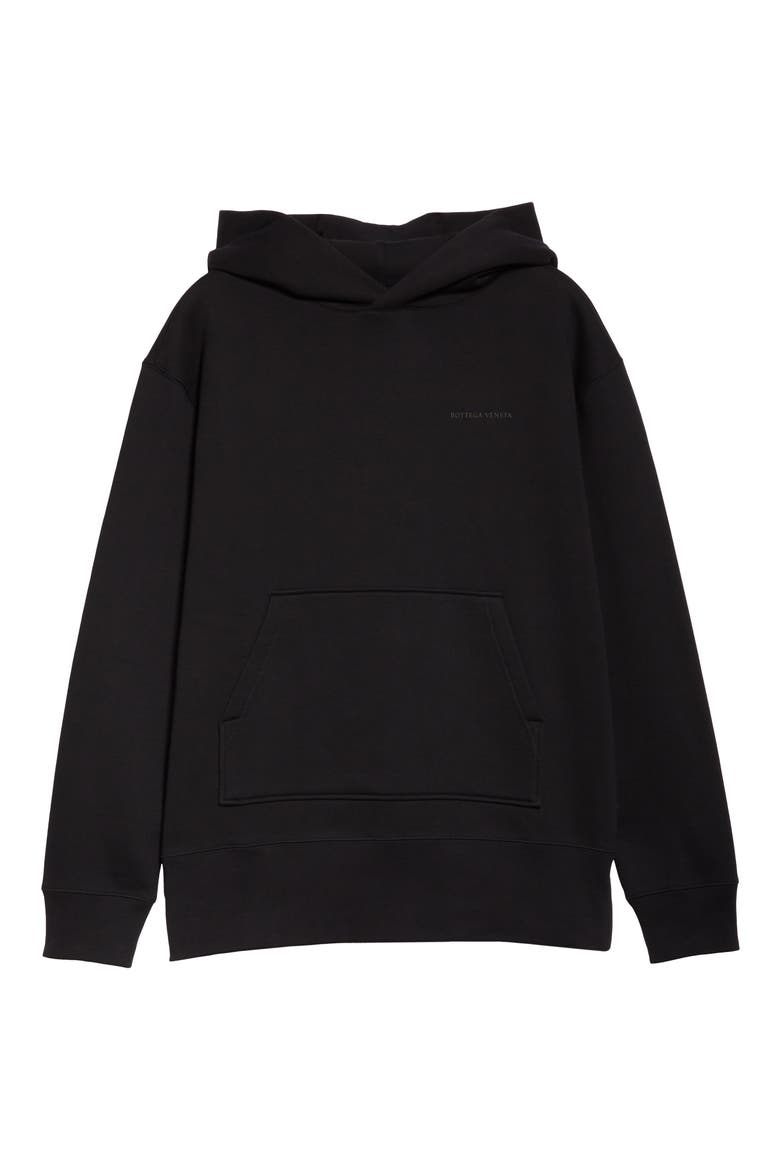 Logo Cotton Blend Hoodie, Alternate, color, NERO