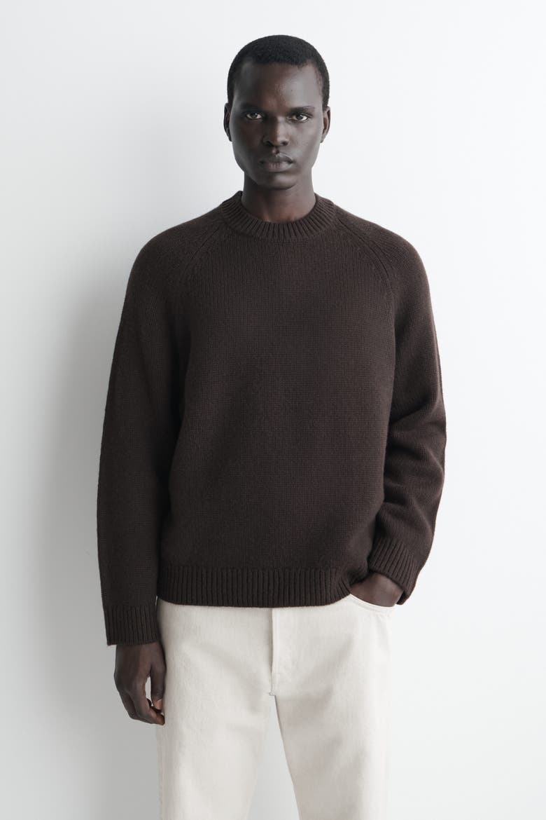 Chunky Cashmere Sweater, Main, color, CHOCOLATE