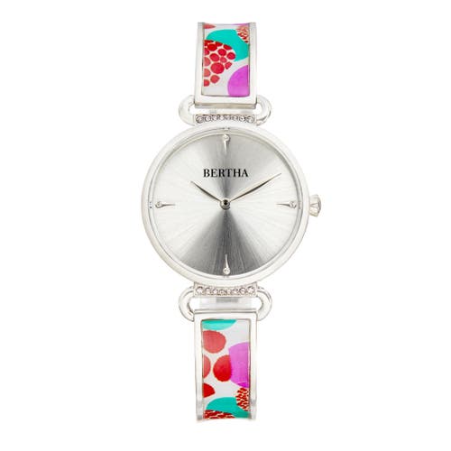 Bertha Katherine Enamel-designed Bracelet Watch In Metallic