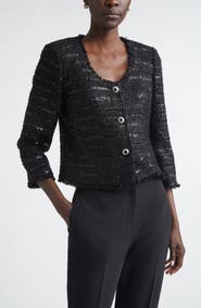 ST. JOHN Metallic Tweed Jacket